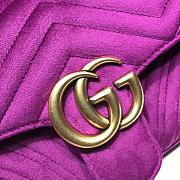 GUCCI GG Marmont Small Shoulder Bag Velvet Purple 443497 26 cm - 6