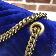 GUCCI GG Marmont Small Shoulder Bag Velvet Navy ‎443497 26 cm - 5