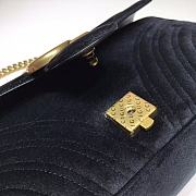 GUCCI GG Marmont Small Shoulder Bag Velvet Black ‎443497 26 cm - 6