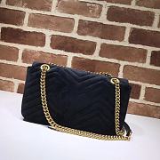 GUCCI GG Marmont Small Shoulder Bag Velvet Black ‎443497 26 cm - 5