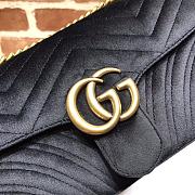 GUCCI GG Marmont Small Shoulder Bag Velvet Black ‎443497 26 cm - 4