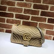 GUCCI GG Marmont Small Shoulder Bag Velvet Beige ‎443497 26 cm - 1