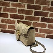 GUCCI GG Marmont Small Shoulder Bag Velvet Beige ‎443497 26 cm - 6