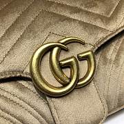 GUCCI GG Marmont Small Shoulder Bag Velvet Beige ‎443497 26 cm - 5