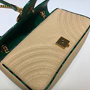 GUCCI GG Marmont Small Shoulder Bag Raffia Green Python ‎443497 26 cm - 5