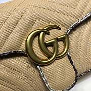 GUCCI GG Marmont Small Shoulder Bag Raffia Python ‎443497 26 cm - 3