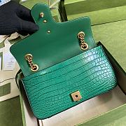 GUCCI GG Marmont Small Shoulder Bag Crocodile Leather Green ‎443497 26 cm - 2