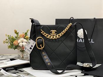 Chanel Calfskin Hobo Bag Black AS2844 29 cm