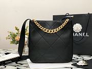 Chanel Calfskin Hobo Bag Black AS2844 29 cm - 3