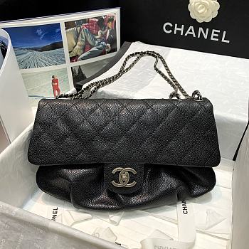 Chanel Flap Shopping Bag Black 30x18x4cm