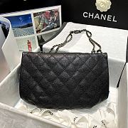 Chanel Flap Shopping Bag Black 30x18x4cm - 3