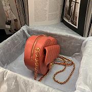 Chanel Heart Shaped Pre-spring 2022 Peach 20×17×6.5cm - 4