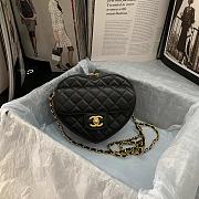 Chanel Heart Shaped Pre-spring 2022 Black 20 × 17 × 6.5 cm - 1
