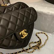 Chanel Heart Shaped Pre-spring 2022 Black 20 × 17 × 6.5 cm - 2