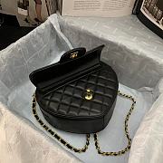 Chanel Heart Shaped Pre-spring 2022 Black 20 × 17 × 6.5 cm - 5