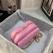Chanel Heart Shaped Pre-spring 2022 Pink 20×17×6.5cm - 4