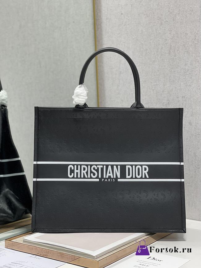 Dior Book Tote Black Leather M1286 41x32cm - 1