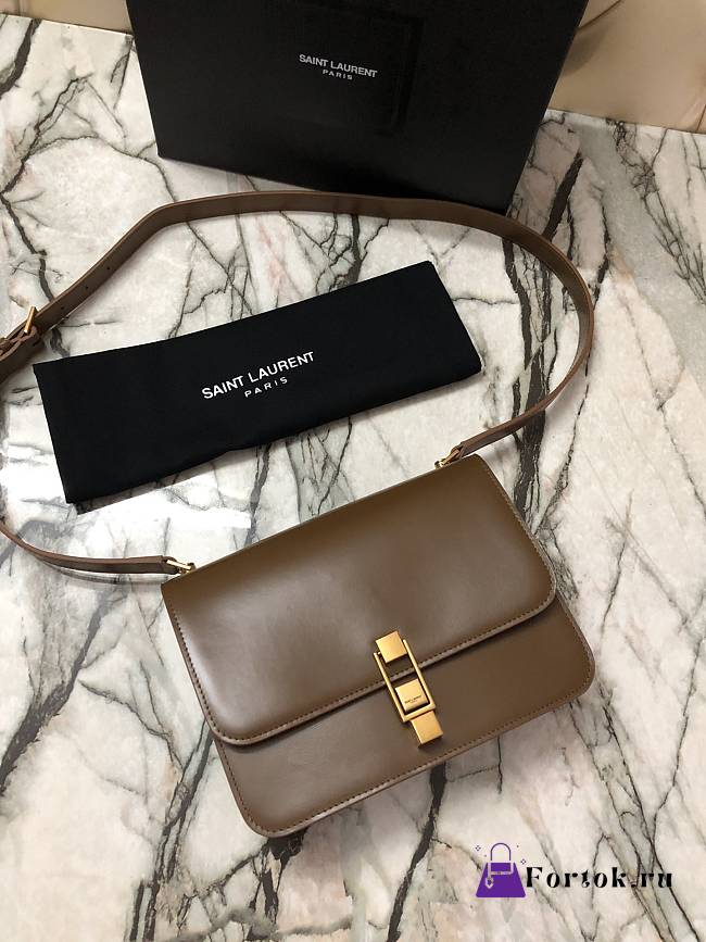 Ysl Carre Satchel In Box Brown 6332141 23.0x17.5x6.5cm  - 1