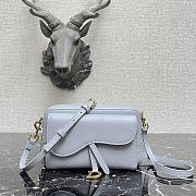 Dior Saddle Double Pouch In Light Blue S5668CCEH 19 x 10.5 x 5 cm - 1