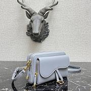 Dior Saddle Double Pouch In Light Blue S5668CCEH 19 x 10.5 x 5 cm - 4