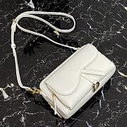 Dior Saddle Double Pouch In White S5668CCEH 19 x 10.5 x 5 cm - 2