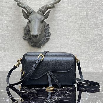 Dior Saddle Double Pouch In Black S5668CCEH 19 x 10.5 x 5 cm