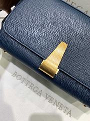 Bottega Veneta BV Angle Bag In Dark Blue 576143 20x43x16cm - 4