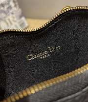 Dior Dioramour Caro Heart Pouch With Chain In Black S5097 11x10x1.5cm - 6