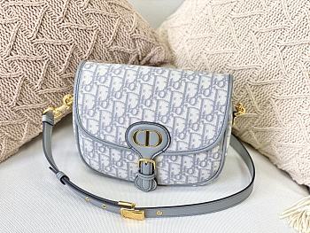 Dior Medium Bobby Bag Box Dior Oblique Jacquard Gray M9319 22x17x6cm