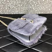 Valentino Small Lock Mink-fur Shoulder Bag Purple 21 cm - 3