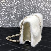 Valentino Small Lock Mink-fur Shoulder Bag White 21 cm - 4