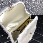 Valentino Small Lock Mink-fur Shoulder Bag White 21 cm - 3