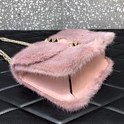 Valentino Small Lock Mink-fur Shoulder Bag Rose Pink 21 cm - 2