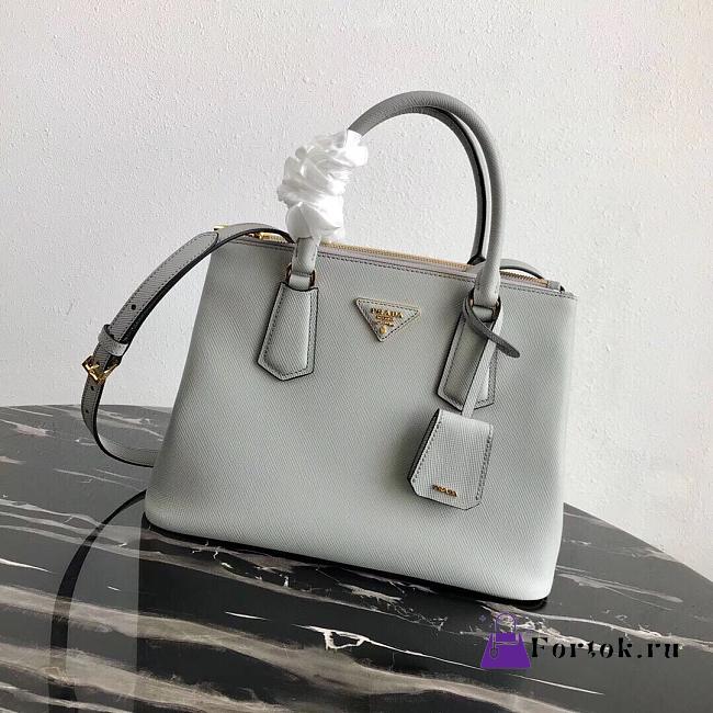 Prada Medium Galleria Saffiano Gray 1BA232 31×22.5×13.5cm - 1