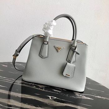 Prada Medium Galleria Saffiano Gray 1BA232 31×22.5×13.5cm