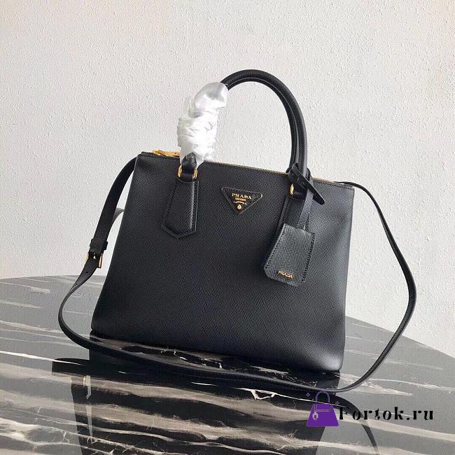 Prada Medium Galleria Saffiano Black 1BA232 31×22.5×13.5cm - 1