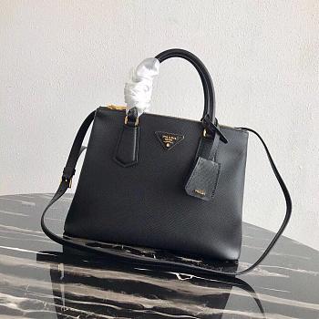 Prada Medium Galleria Saffiano Black 1BA232 31×22.5×13.5cm