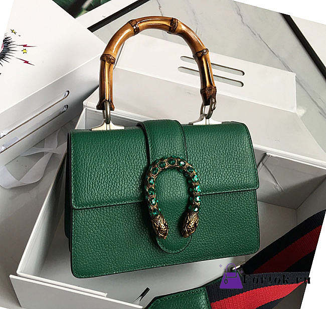 Gucci Mini Dionysus Top Handle Green Bag 523367 20x14x11cm - 1