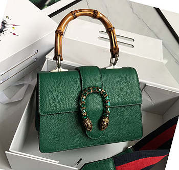 Gucci Mini Dionysus Top Handle Green Bag 523367 20x14x11cm