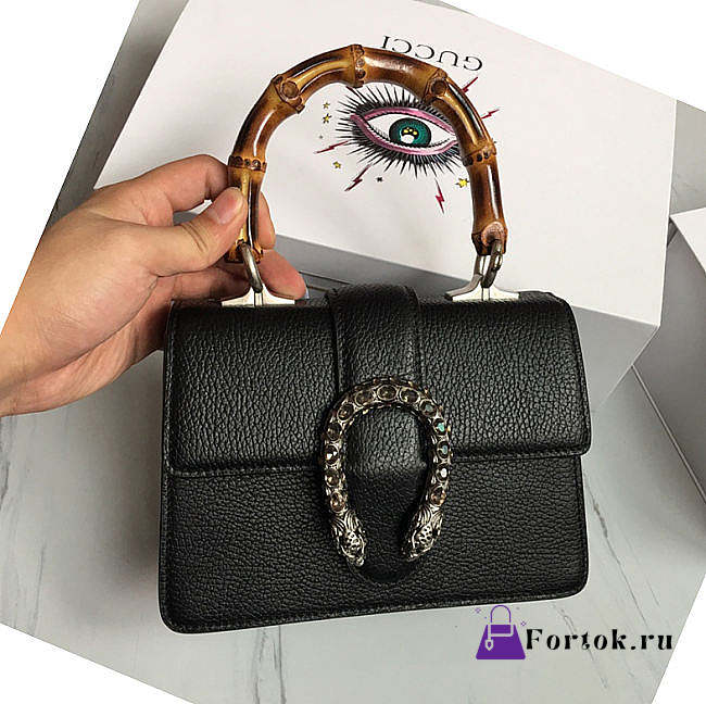 Gucci Mini Dionysus Top Handle Black Bag 523367 20x14x11cm - 1