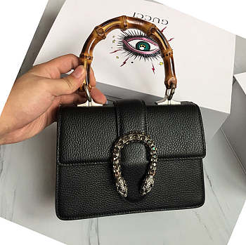 Gucci Mini Dionysus Top Handle Black Bag 523367 20x14x11cm