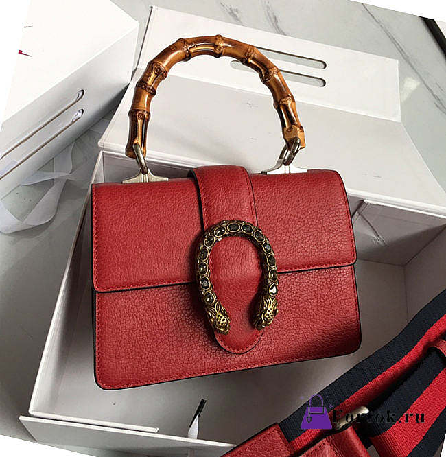 Gucci Mini Dionysus Top Handle Red Bag 523367 20x14x11cm - 1