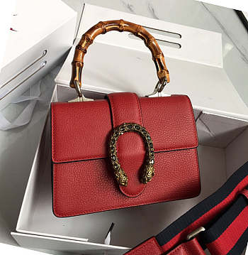 Gucci Mini Dionysus Top Handle Red Bag 523367 20x14x11cm