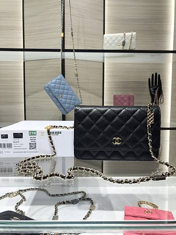 Chanel Wallet On Chain Black AP2400 19cm