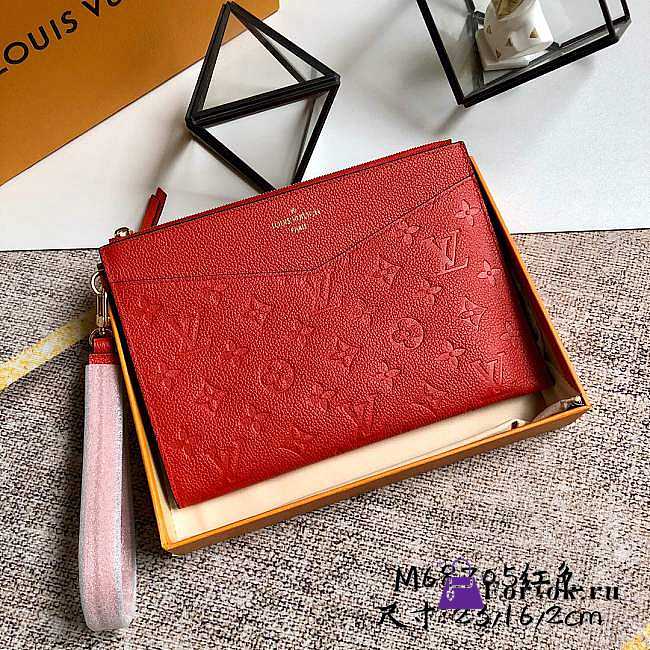 Louis Vuitton Pochette Melanie MM Red M68705 23x16x2cm - 1