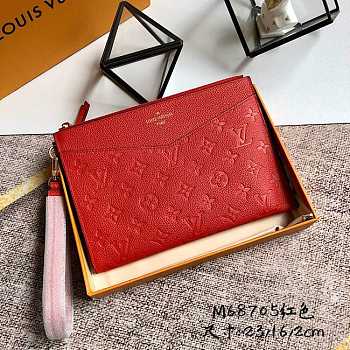 Louis Vuitton Pochette Melanie MM Red M68705 23x16x2cm