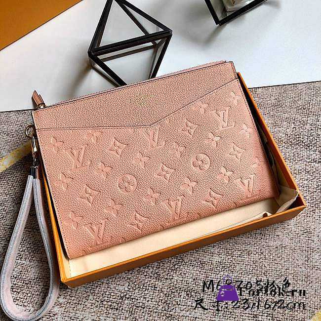 Louis Vuitton Pochette Melanie MM Pink M68705 23x16x2cm - 1