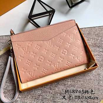 Louis Vuitton Pochette Melanie MM Pink M68705 23x16x2cm