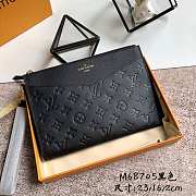 Louis Vuitton Pochette Melanie MM Black M68705 23x16x2cm - 1