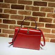 Gucci Sylvie 1969 Small Top Handle Bag Red 602781 26x19x10.5cm - 6